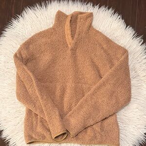 SKIMS Warm Tan Cowl Neck Sweater